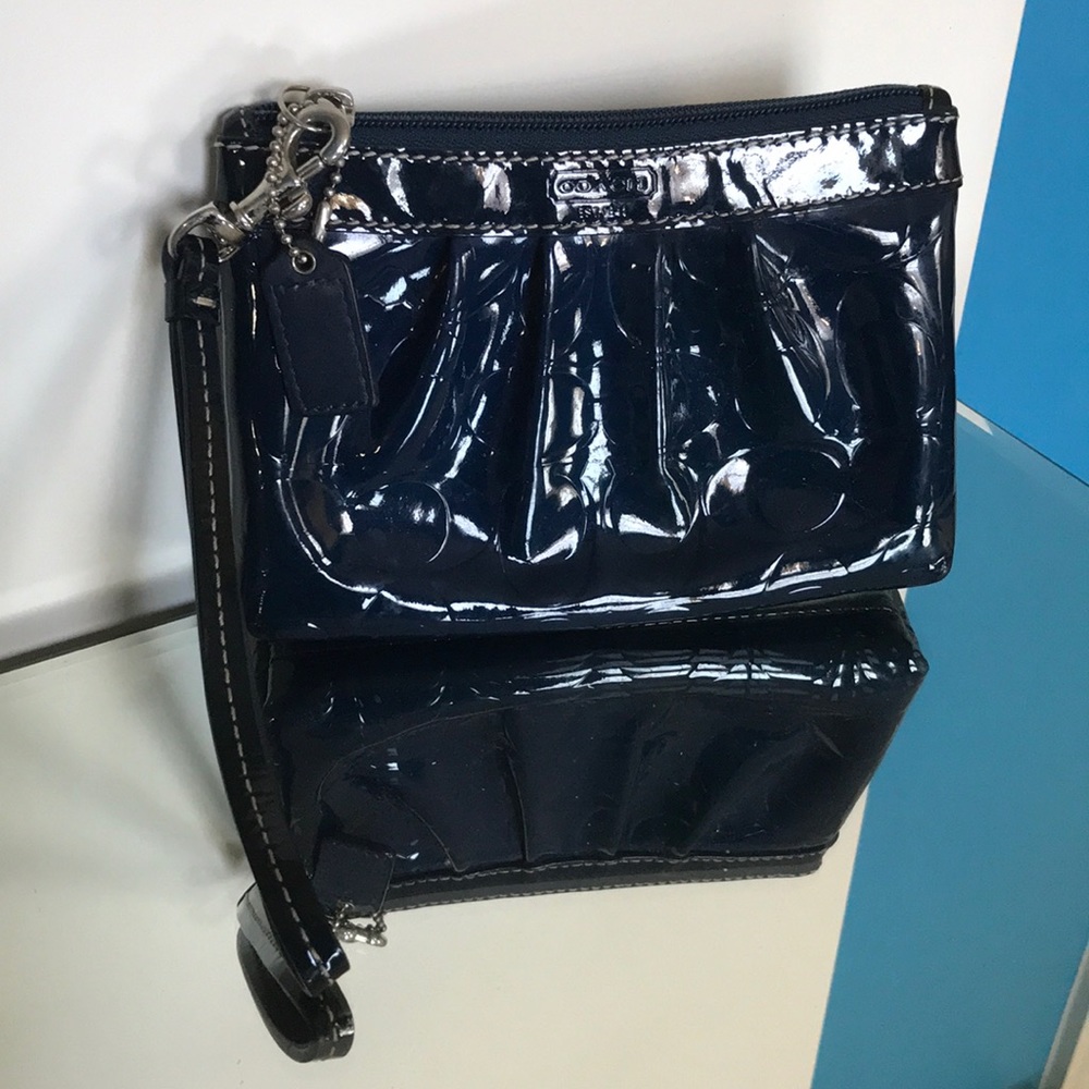 Coach leather wristlet